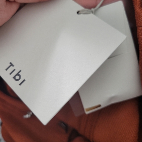 Tibi Rust Orange Crepe Mini Dress NWT - Picture 13 of 15